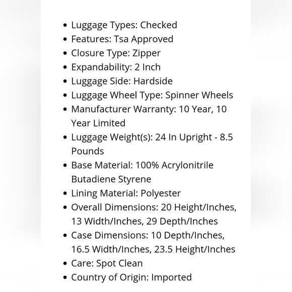 London Fog Southgate Collection Hard Side Expandable 24" Spinner Luggage - Picture 13 of 13